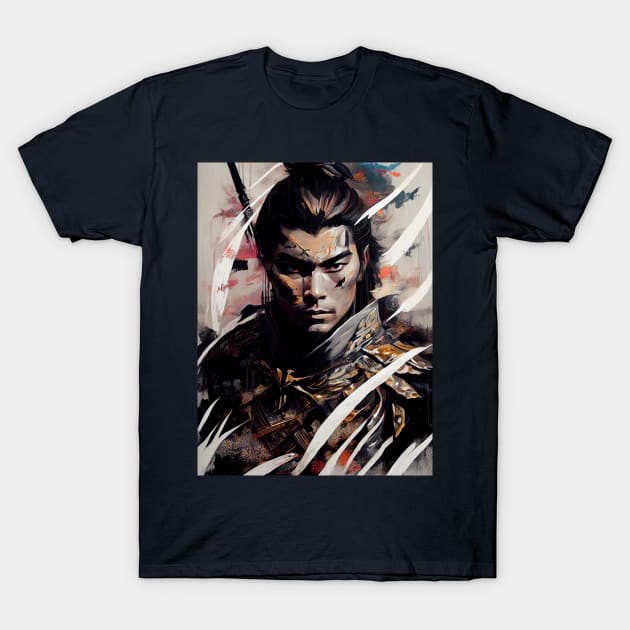 Gothic Samurai - Oil Paint T-Shirt by ABART BY ALEXST 